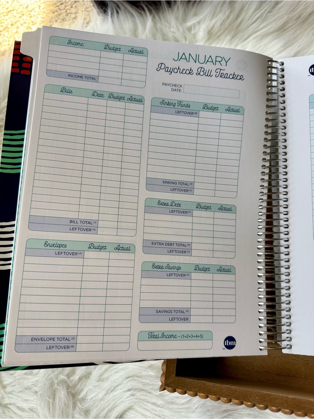 The Budget Mom Budget By Paycheck Workbook Spiral Planner With Stickers - Picture 4 of 13
